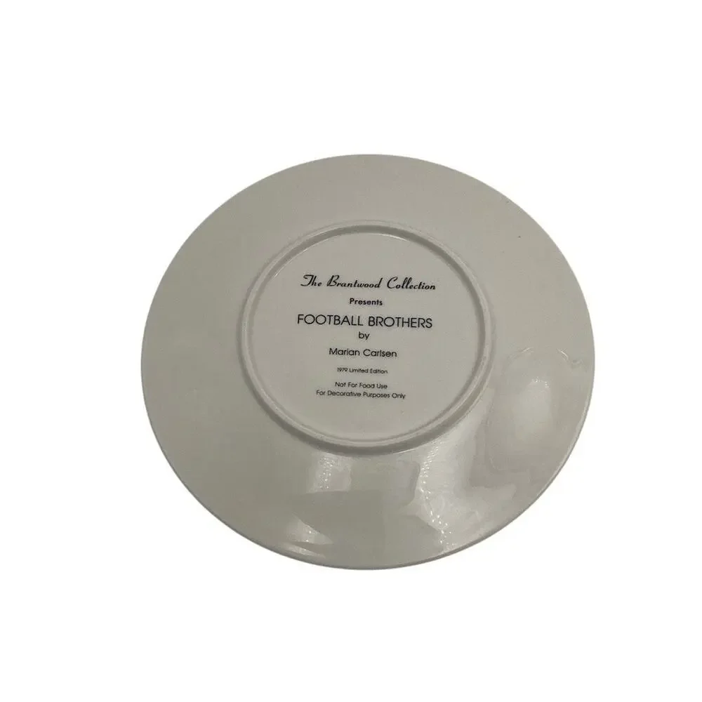 Brantwood Football Brothers Collector Plate Multicolor 8in Vintage 1979‎